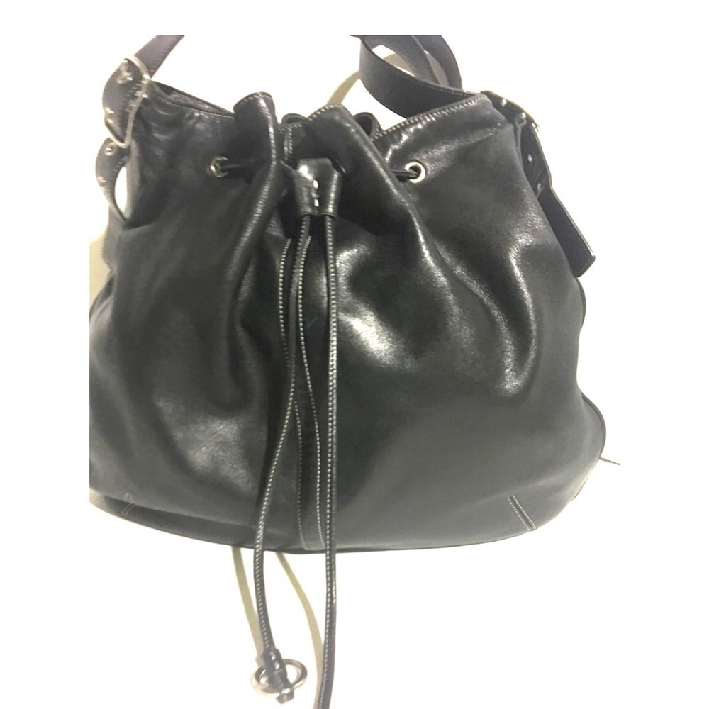 Coach vintage black leather crossbody handbag - Picture 6 of 11